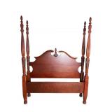 CHERRY QUEEN SIZE RICE CARVED POSTER BED