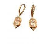 PR OF 14K NATURAL MORGANITE & DIAMOND EARRINGS