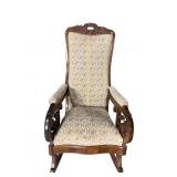19TH CENT. MAHOGANY LINCOLN ROCKER