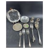 LOT OF MISC SILVERPLATE ITEMS