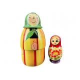 2 VINTAGE RUSSIAN NESTING DOLLS