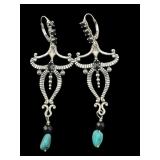 DESIGNER AMERICAN WEST STERLING TURQUOISE DANGLE