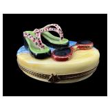 LIMOGES FRANCE PEINT MAINE BEACH TRINKET BOX