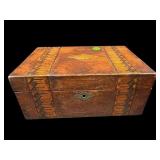 19TH CENTURY INLAID GEOMETRIC DOCUMENT BOX