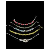 LOT OF 5 VINTAGE COSTUME JEWELRY NECKLACES