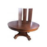 60 IN MAHOGANY EMPIRE ROUND DINING TABLE
