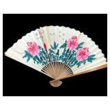 LARGE ORIENTAL FLORAL FAN