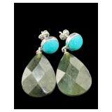 DESIGNER JAY KING STERLING CHALCEDONY TURQUOISE