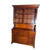 SOLID MAHOGANY Y&J FURNITURE 2 PC HUTCH