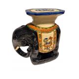 LARGE PORCELAIN ELEPHANT GARDEN SEAT