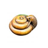 ANTIQUE SIGNED CHINESE CARVED WOODEN SNAIL