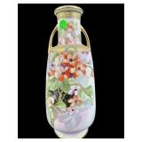 ANTIQUE HAND PAINTED NIPPON MULTI COLOR FLORAL