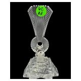 2 ART DECO CZECH CUT GLASS PERFUME BOTTLES