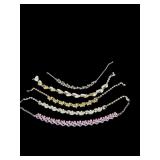 LOT OF 5 VINTAGE COSTUME NECKLACES