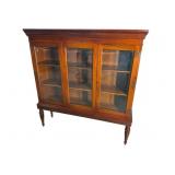 SOLID CHERRY TURNED LEG 2 DOOR BOOKCASE