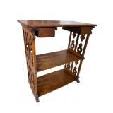 OAK 2 TIER OPEN BOOK SHELF