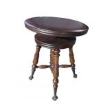 MAHOGANY CLAW FOOT PIANO STOOL
