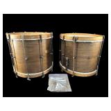 2 LUDWIG MAHOGANY TOMTOM DRUMS