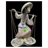 LLADRO RETIRED 'FISH A' PLENTY' GEISHA GIRL