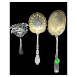 LOT OF 3 STERLING SILVER SERVING SPOONS