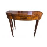 19TH CENTURY SHERATON MAHOGANY FLIPTOP GAME TABLE