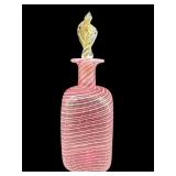 HAND BLOWN ART GLASS SWIRL PERFUME BOTTLE