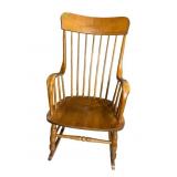 SOLID MAPLE BOSTON ROCKER BENTWOOD ARMS