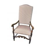 WALNUT OPEN ARM HIGH BACK CHAIR