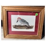 FRAMED BIRD NEEDLEPOINT