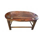 LANE MAHOGANY INLAID BUTLERS COFFEE TABLE