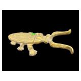 VINTAGE CAST BRASS BEETLE BOOT JACK