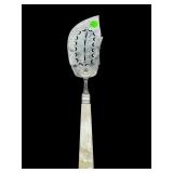STERLING SILVER PIERCED MOTHER OF PEARL HANDLE