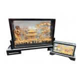 2 PC LOT OF CHINESE CORK ART