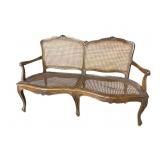ANTIQUE FRENCH CANED SETTEE