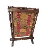 ROSEWOOD VICTORIAN INLAID FIRESCREEN