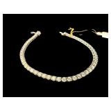 14K WHITE GOLD 5 CT. DIAMOND TENNIS BRACELET