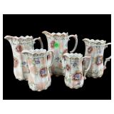 5 PC PORCELAIN PITCHER SET