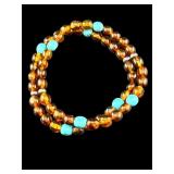 DESIGNER JAY KING STERLING AMBER TURQUOISE