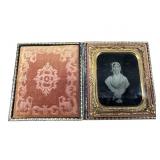 ANTIQUE DAGUERREOTYPE OF WOMAN WITH HEADDRESS