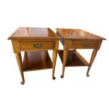 2 JP JONES FURNITURE CO SOLID CHERRY QUEEN ANNE