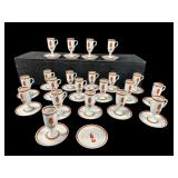 SET OF 21 OF CARR FLAMING DEVIL DEMITASSE