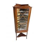 19TH CENTURY MAHOGANY INLAID CORNER CABINET