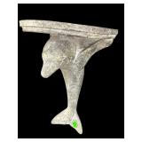 VINTAGE PLASTER DOLPHIN SHELF