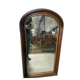 ANTIQUE SOLID WALNUT ARCHED MIRROR