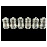LOT OF 6 STERLING SILVER SALT AND PEPPER SHAKERS