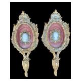 2 LIMOGES FRANCE CAMEO ITALIAN WALL HANGERS