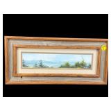 ARTIST SIGNED PANORAMIC MOUNTAIN VIEW WATERCOLOR