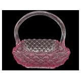 L.E SMITH PINK TRELLIS BASKET