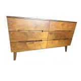 WALNUT MCM 6 DRAWER CHEST