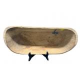 SMALLER HAND CARVED DOUGH BOWL